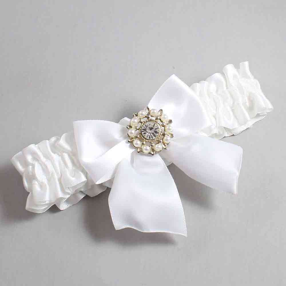 White Satin Wedding Garter / Solid White Wedding Garters / Wedding Garter / Custom Wedding Garter / Bridal Garter / Prom Garter / Linda Joyce Couture / Personalized Garter / Personalized Wedding Garter / Personalized Prom Garter