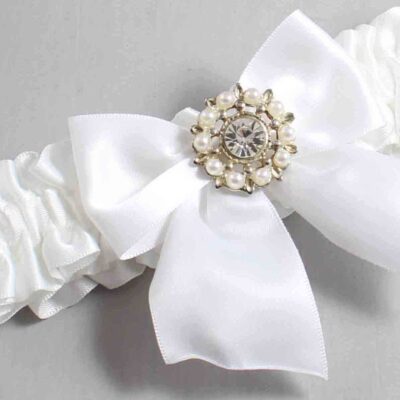 White Satin Wedding Garter / Solid White Wedding Garters / Wedding Garter / Custom Wedding Garter / Bridal Garter / Prom Garter / Linda Joyce Couture / Personalized Garter / Personalized Wedding Garter / Personalized Prom Garter