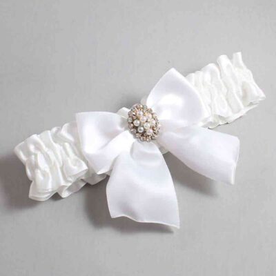 White Satin Wedding Garter / Solid White Wedding Garters / Wedding Garter / Custom Wedding Garter / Bridal Garter / Prom Garter / Linda Joyce Couture / Personalized Garter / Personalized Wedding Garter / Personalized Prom Garter