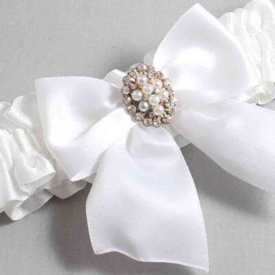 White Satin Wedding Garter / Solid White Wedding Garters / Wedding Garter / Custom Wedding Garter / Bridal Garter / Prom Garter / Linda Joyce Couture / Personalized Garter / Personalized Wedding Garter / Personalized Prom Garter