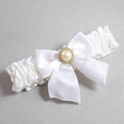 White Satin Wedding Garter / Solid White Wedding Garters / Wedding Garter / Custom Wedding Garter / Bridal Garter / Prom Garter / Linda Joyce Couture / Personalized Garter / Personalized Wedding Garter / Personalized Prom Garter
