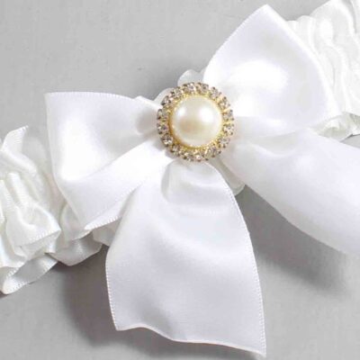 White Satin Wedding Garter / Solid White Wedding Garters / Wedding Garter / Custom Wedding Garter / Bridal Garter / Prom Garter / Linda Joyce Couture / Personalized Garter / Personalized Wedding Garter / Personalized Prom Garter