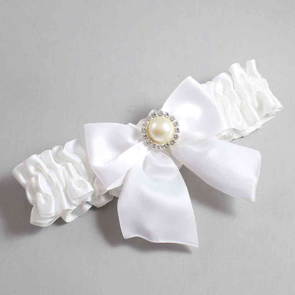 White Satin Wedding Garter / Solid White Wedding Garters / Wedding Garter / Custom Wedding Garter / Bridal Garter / Prom Garter / Linda Joyce Couture / Personalized Garter / Personalized Wedding Garter / Personalized Prom Garter