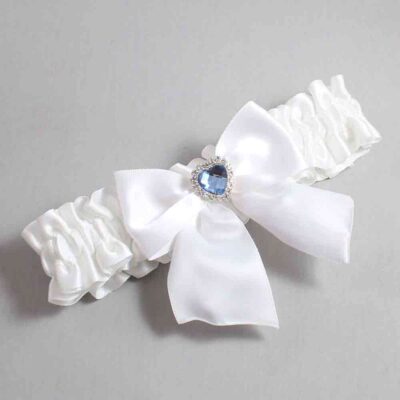 White Satin Wedding Garter / Solid White Wedding Garters / Wedding Garter / Custom Wedding Garter / Bridal Garter / Prom Garter / Linda Joyce Couture / Personalized Garter / Personalized Wedding Garter / Personalized Prom Garter