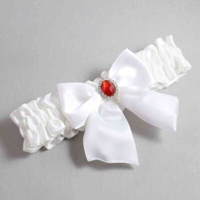 White Satin Wedding Garter / Solid White Wedding Garters / Wedding Garter / Custom Wedding Garter / Bridal Garter / Prom Garter / Linda Joyce Couture / Personalized Garter / Personalized Wedding Garter / Personalized Prom Garter
