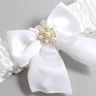 White Satin Wedding Garter / Solid White Wedding Garters / Wedding Garter / Custom Wedding Garter / Bridal Garter / Prom Garter / Linda Joyce Couture / Personalized Garter / Personalized Wedding Garter / Personalized Prom Garter