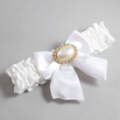 White Satin Wedding Garter / Solid White Wedding Garters / Wedding Garter / Custom Wedding Garter / Bridal Garter / Prom Garter / Linda Joyce Couture / Personalized Garter / Personalized Wedding Garter / Personalized Prom Garter
