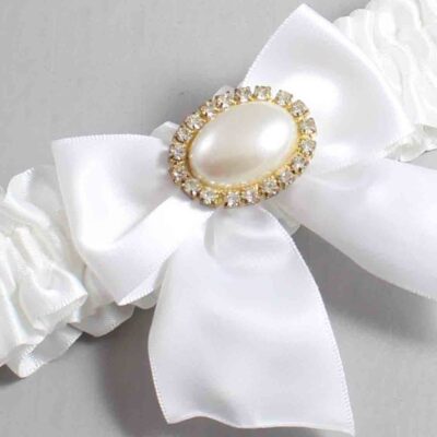 White Satin Wedding Garter / Solid White Wedding Garters / Wedding Garter / Custom Wedding Garter / Bridal Garter / Prom Garter / Linda Joyce Couture / Personalized Garter / Personalized Wedding Garter / Personalized Prom Garter