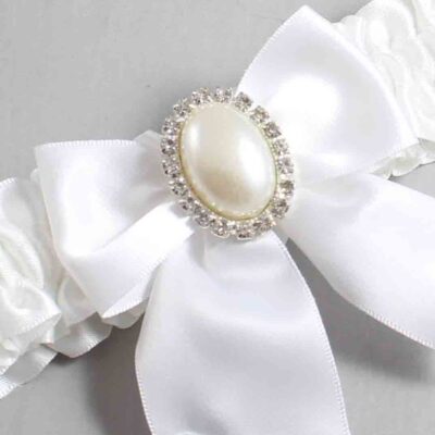White Satin Wedding Garter / Solid White Wedding Garters / Wedding Garter / Custom Wedding Garter / Bridal Garter / Prom Garter / Linda Joyce Couture / Personalized Garter / Personalized Wedding Garter / Personalized Prom Garter