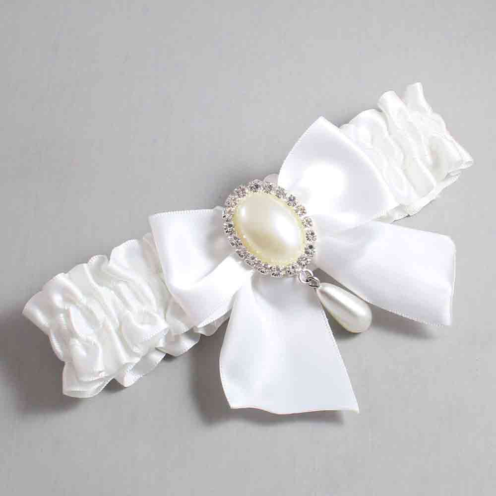 White Satin Wedding Garter / Solid White Wedding Garters / Wedding Garter / Custom Wedding Garter / Bridal Garter / Prom Garter / Linda Joyce Couture / Personalized Garter / Personalized Wedding Garter / Personalized Prom Garter