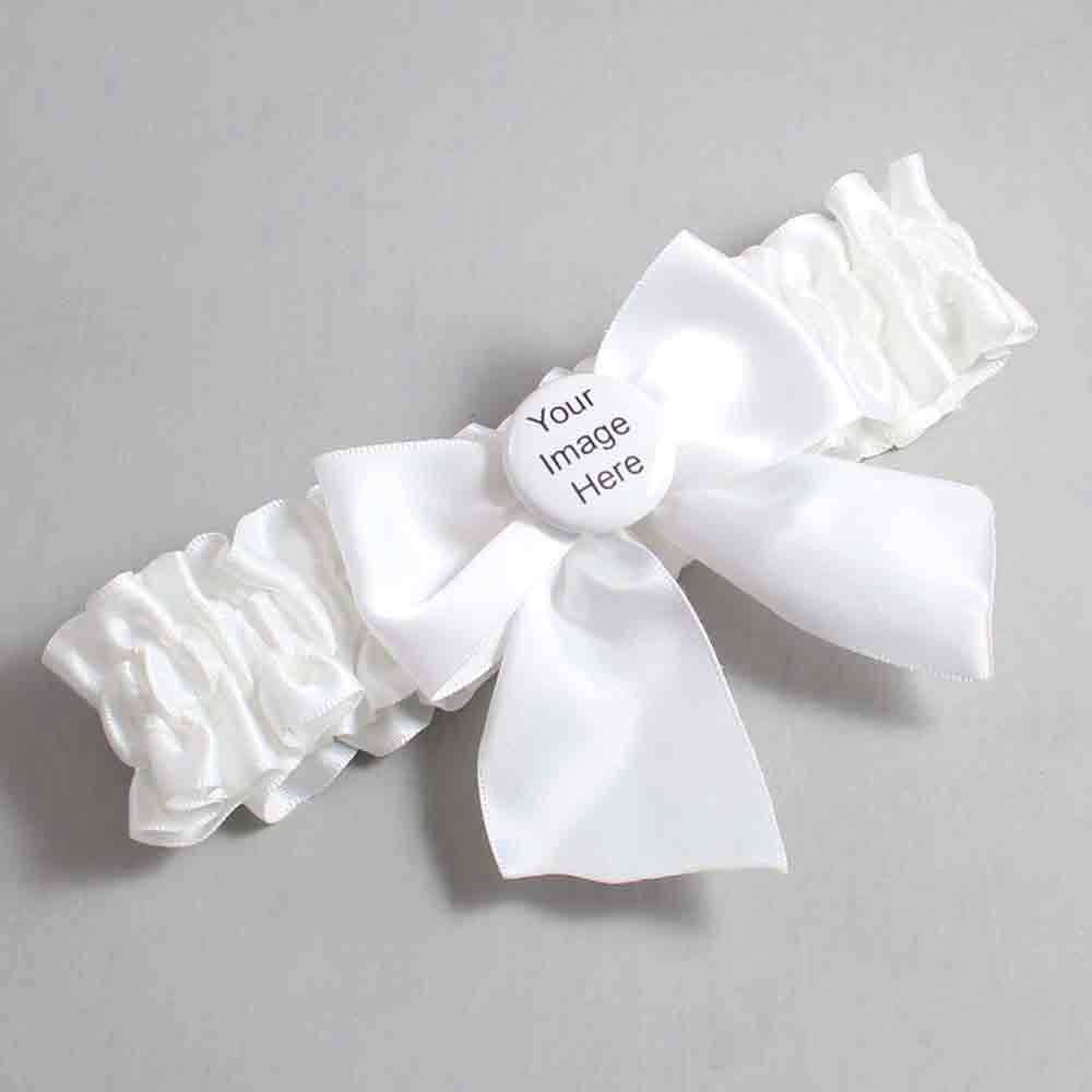 White Satin Wedding Garter / Solid White Wedding Garters / Wedding Garter / Custom Wedding Garter / Bridal Garter / Prom Garter / Linda Joyce Couture / Personalized Garter / Personalized Wedding Garter / Personalized Prom Garter