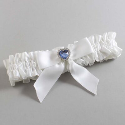 White Satin Wedding Garter / White Wedding Garters / Wedding Garter / Custom Wedding Garter / Bridal Garter / Prom Garter / Linda Joyce Couture / Personalized Garter / Personalized Wedding Garter / Personalized Prom Garter