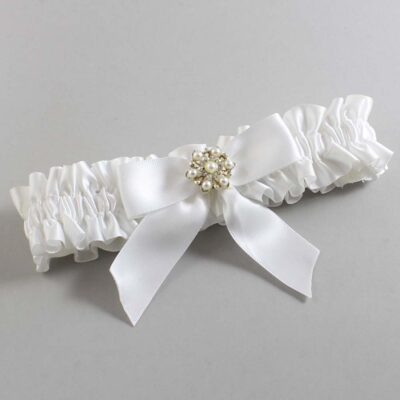 White Satin Wedding Garter / White Wedding Garters / Wedding Garter / Custom Wedding Garter / Bridal Garter / Prom Garter / Linda Joyce Couture / Personalized Garter / Personalized Wedding Garter / Personalized Prom Garter