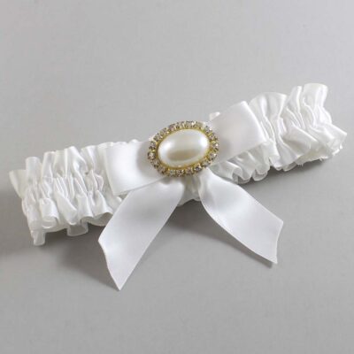 White Satin Wedding Garter / White Wedding Garters / Wedding Garter / Custom Wedding Garter / Bridal Garter / Prom Garter / Linda Joyce Couture / Personalized Garter / Personalized Wedding Garter / Personalized Prom Garter