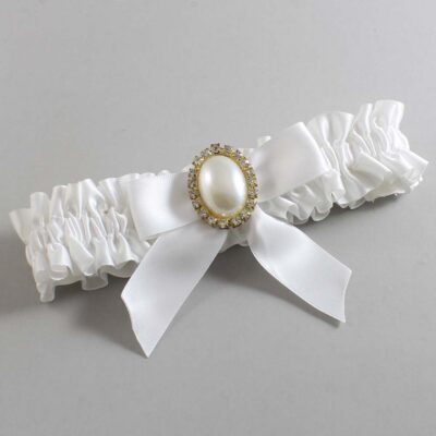 White Satin Wedding Garter / White Wedding Garters / Wedding Garter / Custom Wedding Garter / Bridal Garter / Prom Garter / Linda Joyce Couture / Personalized Garter / Personalized Wedding Garter / Personalized Prom Garter