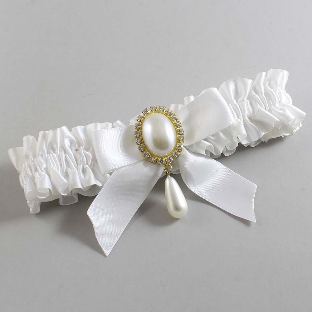 White Satin Wedding Garter / White Wedding Garters / Wedding Garter / Custom Wedding Garter / Bridal Garter / Prom Garter / Linda Joyce Couture / Personalized Garter / Personalized Wedding Garter / Personalized Prom Garter