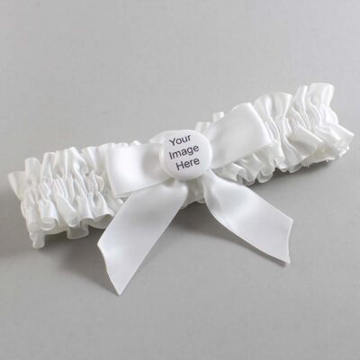 White Satin Wedding Garter / White Wedding Garters / Wedding Garter / Custom Wedding Garter / Bridal Garter / Prom Garter / Linda Joyce Couture / Personalized Garter / Personalized Wedding Garter / Personalized Prom Garter