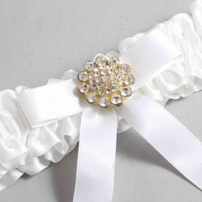 White Satin Wedding Garter / White Wedding Garters / Wedding Garter / Custom Wedding Garter / Bridal Garter / Prom Garter / Linda Joyce Couture / Personalized Garter / Personalized Wedding Garter / Personalized Prom Garter