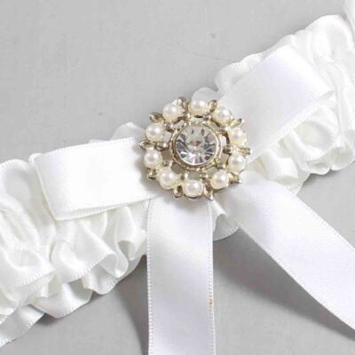 White Satin Wedding Garter / White Wedding Garters / Wedding Garter / Custom Wedding Garter / Bridal Garter / Prom Garter / Linda Joyce Couture / Personalized Garter / Personalized Wedding Garter / Personalized Prom Garter