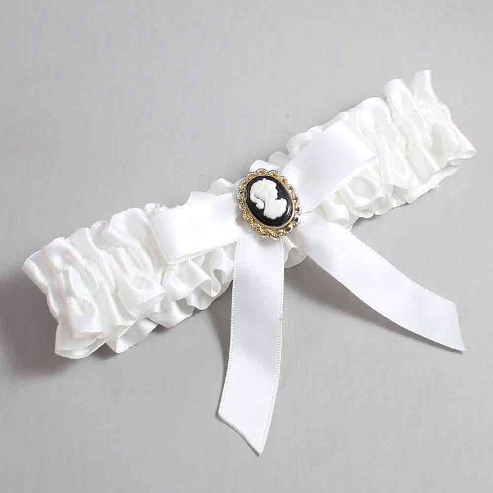 White Satin Wedding Garter / White Wedding Garters / Wedding Garter / Custom Wedding Garter / Bridal Garter / Prom Garter / Linda Joyce Couture / Personalized Garter / Personalized Wedding Garter / Personalized Prom Garter