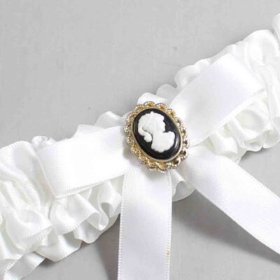 White Satin Wedding Garter / White Wedding Garters / Wedding Garter / Custom Wedding Garter / Bridal Garter / Prom Garter / Linda Joyce Couture / Personalized Garter / Personalized Wedding Garter / Personalized Prom Garter
