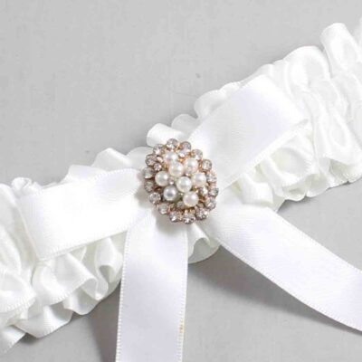 White Satin Wedding Garter / White Wedding Garters / Wedding Garter / Custom Wedding Garter / Bridal Garter / Prom Garter / Linda Joyce Couture / Personalized Garter / Personalized Wedding Garter / Personalized Prom Garter