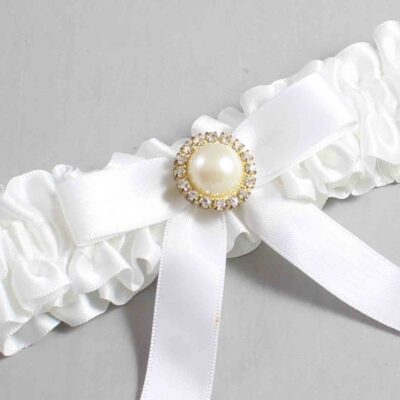 White Satin Wedding Garter / White Wedding Garters / Wedding Garter / Custom Wedding Garter / Bridal Garter / Prom Garter / Linda Joyce Couture / Personalized Garter / Personalized Wedding Garter / Personalized Prom Garter