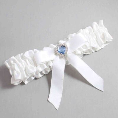 White Satin Wedding Garter / White Wedding Garters / Wedding Garter / Custom Wedding Garter / Bridal Garter / Prom Garter / Linda Joyce Couture / Personalized Garter / Personalized Wedding Garter / Personalized Prom Garter