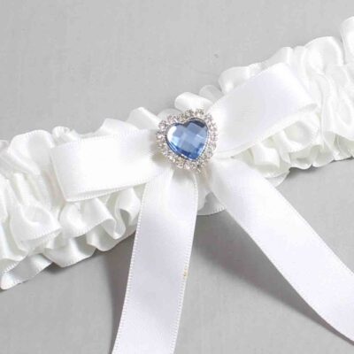 White Satin Wedding Garter / White Wedding Garters / Wedding Garter / Custom Wedding Garter / Bridal Garter / Prom Garter / Linda Joyce Couture / Personalized Garter / Personalized Wedding Garter / Personalized Prom Garter