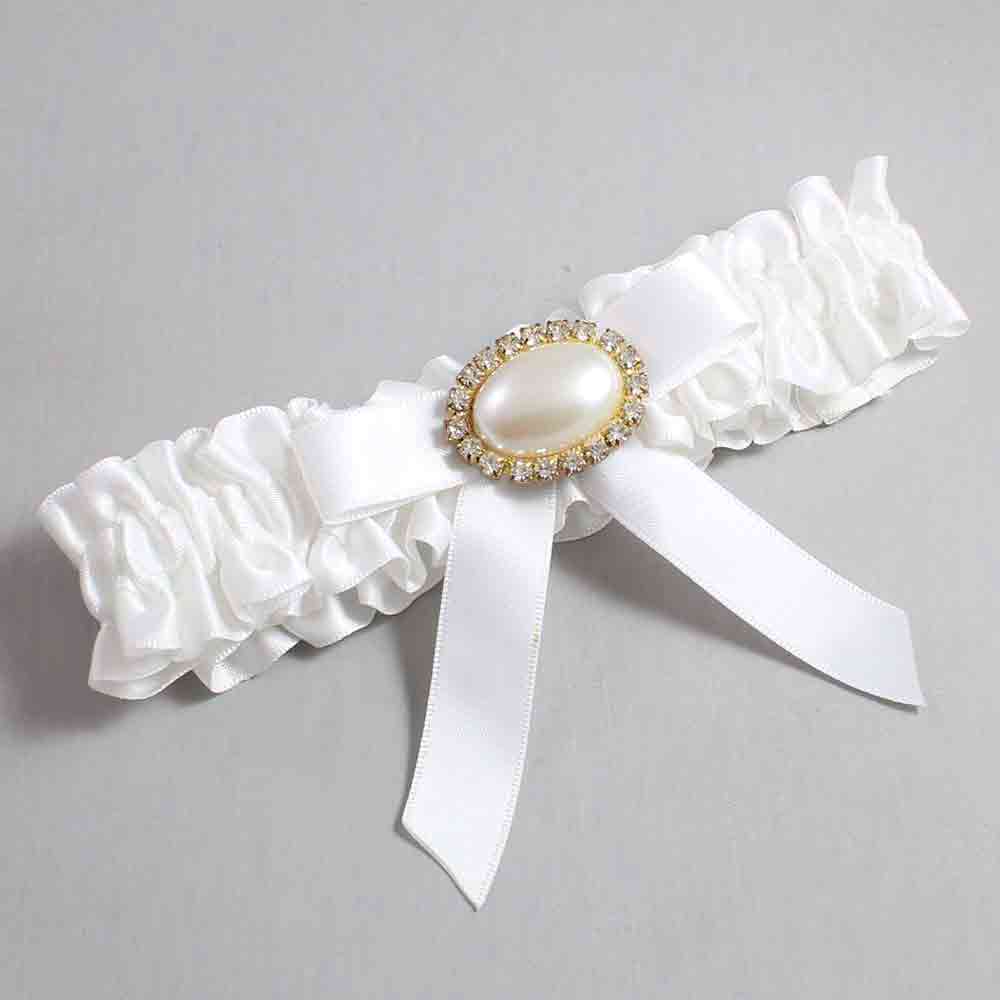 White Satin Wedding Garter / White Wedding Garters / Wedding Garter / Custom Wedding Garter / Bridal Garter / Prom Garter / Linda Joyce Couture / Personalized Garter / Personalized Wedding Garter / Personalized Prom Garter