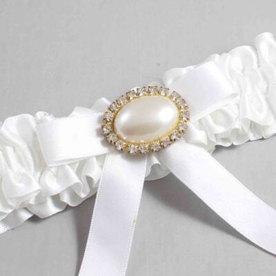 White Satin Wedding Garter / White Wedding Garters / Wedding Garter / Custom Wedding Garter / Bridal Garter / Prom Garter / Linda Joyce Couture / Personalized Garter / Personalized Wedding Garter / Personalized Prom Garter
