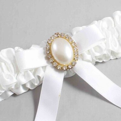 White Satin Wedding Garter / White Wedding Garters / Wedding Garter / Custom Wedding Garter / Bridal Garter / Prom Garter / Linda Joyce Couture / Personalized Garter / Personalized Wedding Garter / Personalized Prom Garter