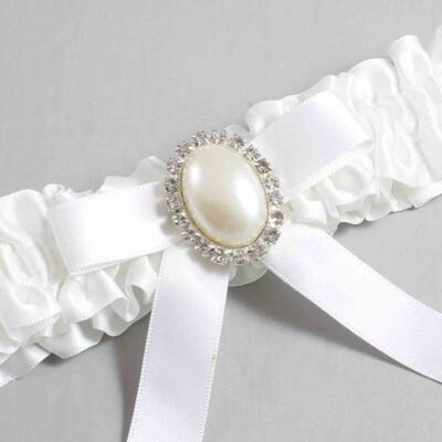 White Satin Wedding Garter / White Wedding Garters / Wedding Garter / Custom Wedding Garter / Bridal Garter / Prom Garter / Linda Joyce Couture / Personalized Garter / Personalized Wedding Garter / Personalized Prom Garter