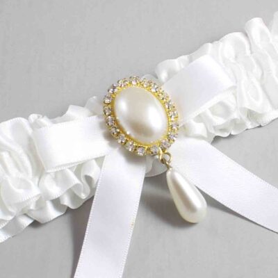 White Satin Wedding Garter / White Wedding Garters / Wedding Garter / Custom Wedding Garter / Bridal Garter / Prom Garter / Linda Joyce Couture / Personalized Garter / Personalized Wedding Garter / Personalized Prom Garter
