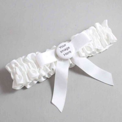 White Satin Wedding Garter / White Wedding Garters / Wedding Garter / Custom Wedding Garter / Bridal Garter / Prom Garter / Linda Joyce Couture / Personalized Garter / Personalized Wedding Garter / Personalized Prom Garter