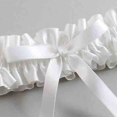White Satin Wedding Garter / White Wedding Garters / Wedding Garter / Custom Wedding Garter / Bridal Garter / Prom Garter / Linda Joyce Couture / Personalized Garter / Personalized Wedding Garter / Personalized Prom Garter