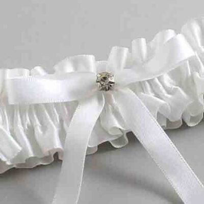 White Satin Wedding Garter / White Wedding Garters / Wedding Garter / Custom Wedding Garter / Bridal Garter / Prom Garter / Linda Joyce Couture / Personalized Garter / Personalized Wedding Garter / Personalized Prom Garter