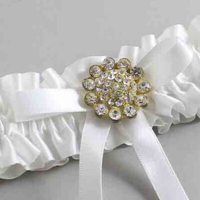 White Satin Wedding Garter / White Wedding Garters / Wedding Garter / Custom Wedding Garter / Bridal Garter / Prom Garter / Linda Joyce Couture / Personalized Garter / Personalized Wedding Garter / Personalized Prom Garter