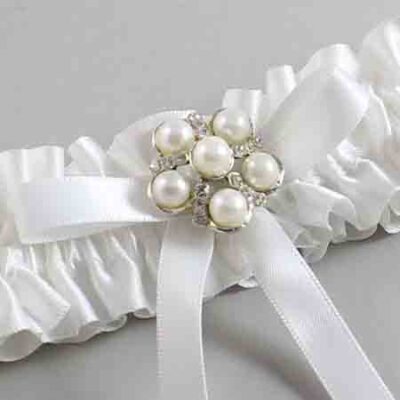 White Satin Wedding Garter / White Wedding Garters / Wedding Garter / Custom Wedding Garter / Bridal Garter / Prom Garter / Linda Joyce Couture / Personalized Garter / Personalized Wedding Garter / Personalized Prom Garter