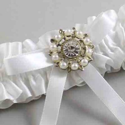 White Satin Wedding Garter / White Wedding Garters / Wedding Garter / Custom Wedding Garter / Bridal Garter / Prom Garter / Linda Joyce Couture / Personalized Garter / Personalized Wedding Garter / Personalized Prom Garter