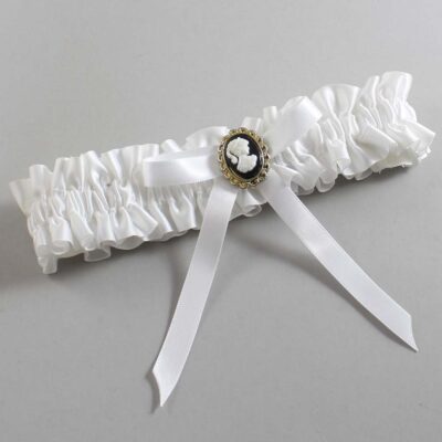 White Satin Wedding Garter / White Wedding Garters / Wedding Garter / Custom Wedding Garter / Bridal Garter / Prom Garter / Linda Joyce Couture / Personalized Garter / Personalized Wedding Garter / Personalized Prom Garter