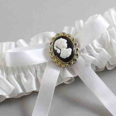 White Satin Wedding Garter / White Wedding Garters / Wedding Garter / Custom Wedding Garter / Bridal Garter / Prom Garter / Linda Joyce Couture / Personalized Garter / Personalized Wedding Garter / Personalized Prom Garter