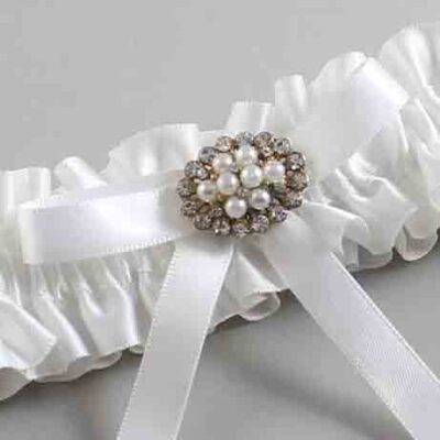 White Satin Wedding Garter / White Wedding Garters / Wedding Garter / Custom Wedding Garter / Bridal Garter / Prom Garter / Linda Joyce Couture / Personalized Garter / Personalized Wedding Garter / Personalized Prom Garter