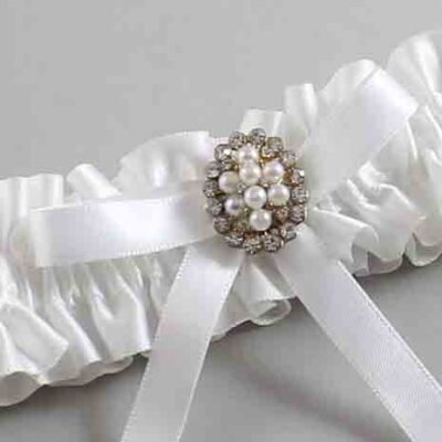 White Satin Wedding Garter / White Wedding Garters / Wedding Garter / Custom Wedding Garter / Bridal Garter / Prom Garter / Linda Joyce Couture / Personalized Garter / Personalized Wedding Garter / Personalized Prom Garter