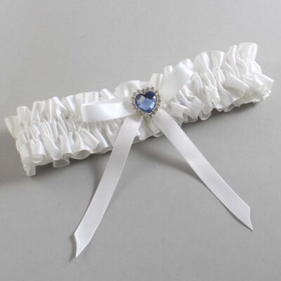 White Satin Wedding Garter / White Wedding Garters / Wedding Garter / Custom Wedding Garter / Bridal Garter / Prom Garter / Linda Joyce Couture / Personalized Garter / Personalized Wedding Garter / Personalized Prom Garter