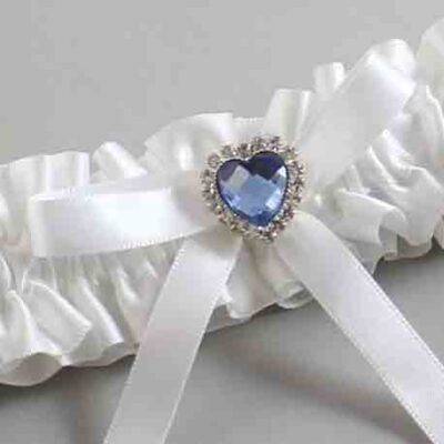 White Satin Wedding Garter / White Wedding Garters / Wedding Garter / Custom Wedding Garter / Bridal Garter / Prom Garter / Linda Joyce Couture / Personalized Garter / Personalized Wedding Garter / Personalized Prom Garter