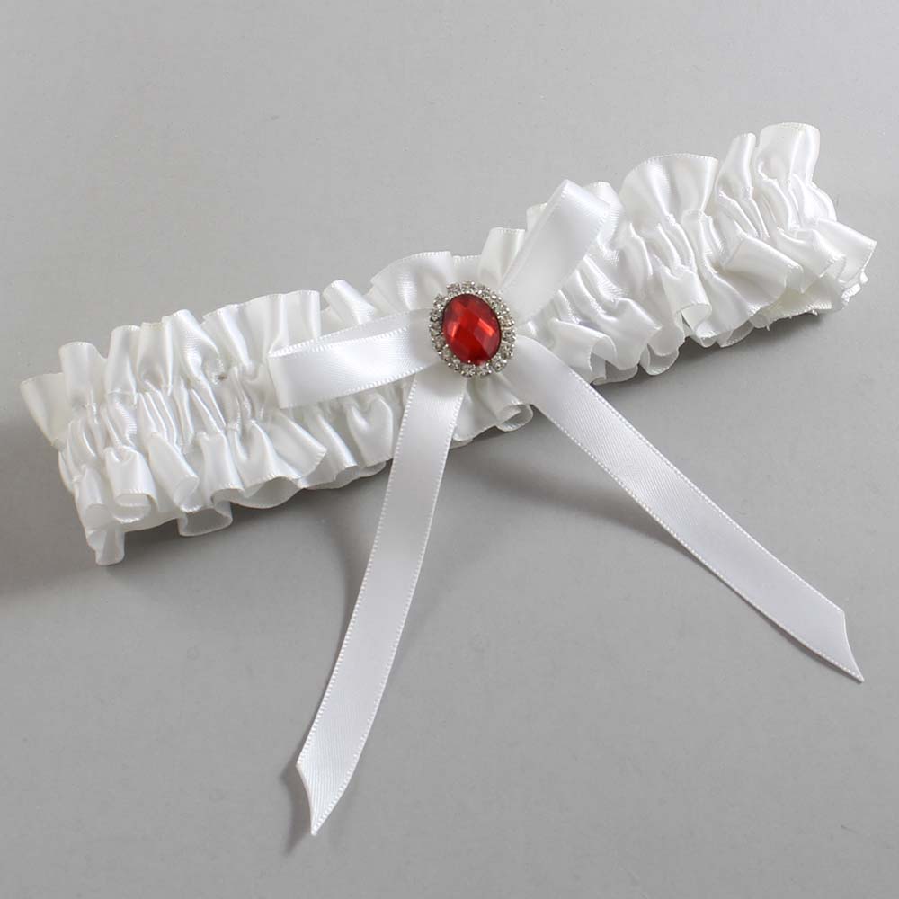 White Satin Wedding Garter / White Wedding Garters / Wedding Garter / Custom Wedding Garter / Bridal Garter / Prom Garter / Linda Joyce Couture / Personalized Garter / Personalized Wedding Garter / Personalized Prom Garter