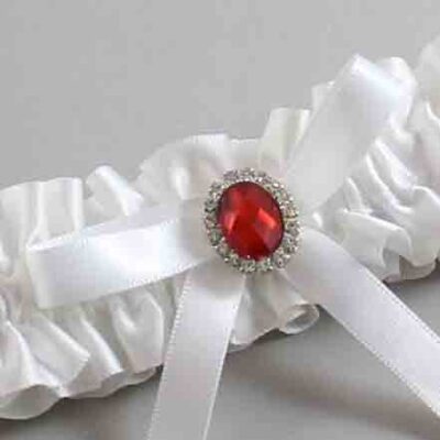 White Satin Wedding Garter / White Wedding Garters / Wedding Garter / Custom Wedding Garter / Bridal Garter / Prom Garter / Linda Joyce Couture / Personalized Garter / Personalized Wedding Garter / Personalized Prom Garter