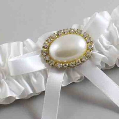 White Satin Wedding Garter / White Wedding Garters / Wedding Garter / Custom Wedding Garter / Bridal Garter / Prom Garter / Linda Joyce Couture / Personalized Garter / Personalized Wedding Garter / Personalized Prom Garter