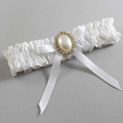 White Satin Wedding Garter / White Wedding Garters / Wedding Garter / Custom Wedding Garter / Bridal Garter / Prom Garter / Linda Joyce Couture / Personalized Garter / Personalized Wedding Garter / Personalized Prom Garter